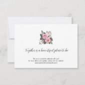 Blütenblütenhochzeit RSVP Karte (Rückseite)