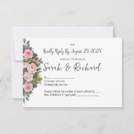 Blütenblütenhochzeit RSVP Karte