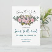 Blütenblütenhochzeit Save The Date (Stehend Vorderseite)