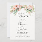 Blütenblütenhochzeit Save The Date (Vorderseite)