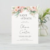 Blütenblütenhochzeit Save The Date (Stehend Vorderseite)