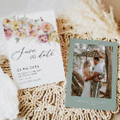 Blütenblütenhochzeit speichern das Datum der Einla Einladung