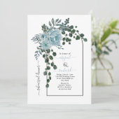 Blütenblütenmarsch Hochzeitsessen Probe Einladung (Stehend Vorderseite)