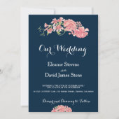 Blütenblütenpenkonzerte Hochzeit Einladung (Vorderseite)