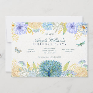 Blütenblütenschmetterling Geburtstag Einladung