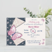 Blütenblütenschmetterling Geburtstagsparty (Stehend Vorderseite)