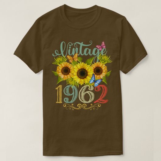 Blütenblütenschmetterling, Vintag 1962 Spaß T-Shirt (Design vorne)