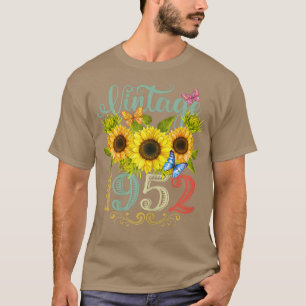 Blütenblütenschmetterling Vintage 1952 Spaß T-Shirt