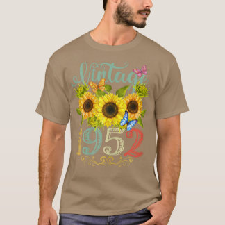 Blütenblütenschmetterling Vintage 1952 Spaß T-Shirt