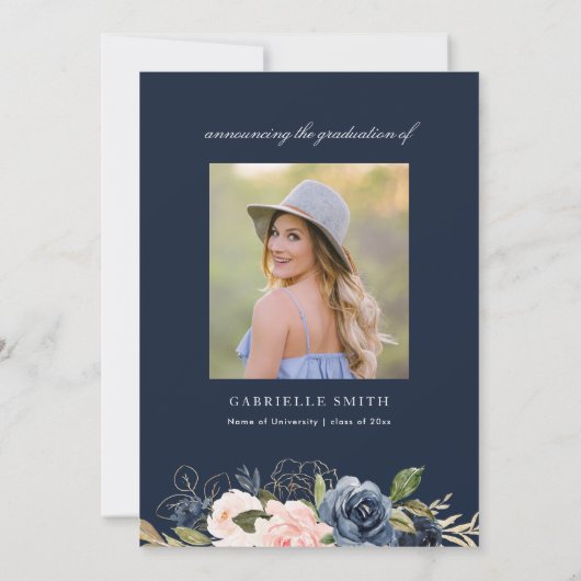 Blütenblütenschülerpartei Einladung (Rückseite)