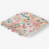 Blütenblütenschwule Mädchen-Babydusche Pappteller (Gewinkelt)