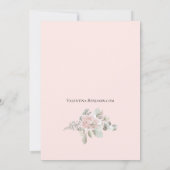 Blütenblütenstaubige Rose boho chic Einladung (Rückseite)