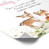 Blütenblütenzeichen Party Zeichen Poster (Ecke)