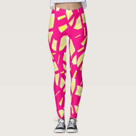 Blütenbonbons in Rosa und cremefarbener Lemon gemu Leggings