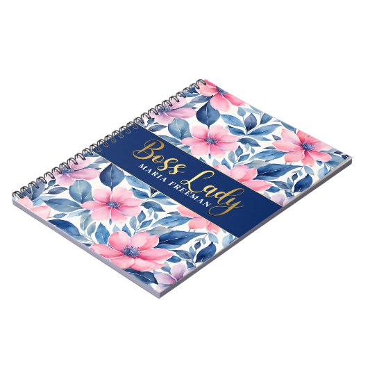 Blütenbossdame Notizblock (Linke Seite)