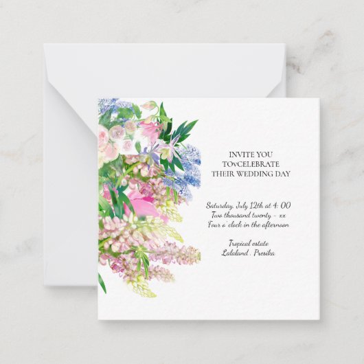 Blütenbotanische Frühlingsblumen Mitteilungskarte (Vorderseite)