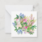 Blütenbotanische Frühlingsblumen Mitteilungskarte (Rückseite)
