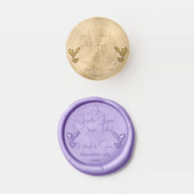 Blütenbraue und Groom-Solid-Messing-Wax-Stamper