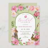 Blütenbraun Einladung (Vorne/Hinten)