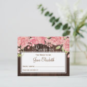 Blütenbraun für die Rezeptionskarte Postkarte (Stehend Vorderseite)