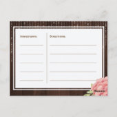 Blütenbraun für die Rezeptionskarte Postkarte (Rückseite)