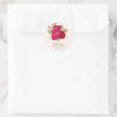 Blütenbraun in Rose und Brautparty mit goldenem Bl Runder Aufkleber (Tasche)