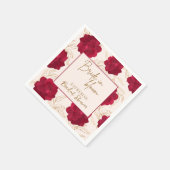 Blütenbraun in Rose und Brautparty mit goldenem Bl Serviette (Ecke)