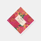 Blütenbraun mit blühendem Brautparty Tischdekor Serviette (Ecke)