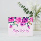 Blütenbraun Postkarte (Stehend Vorderseite)