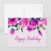 Blütenbraun Postkarte (Vorne/Hinten)