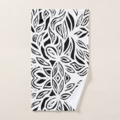 Blütenbraun, schwarz und weiß  badhandtuch set (Handtuch)