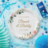 Blütenbrunch mit Goldblüte Pappteller (Party)