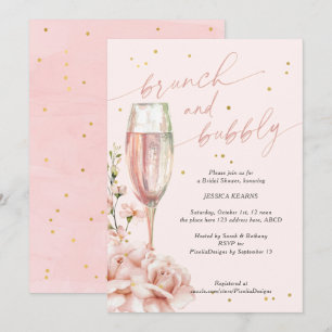 Blütenbrunch und bläserner Champagner  Einladung