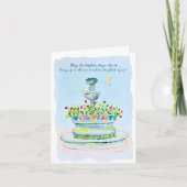 Blütenbrunnen und Niedliche Wasserfarben machen si Karte (Vorderseite)