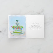 Blütenbrunnen und Niedliche Wasserfarben machen si Karte (Innenseite)