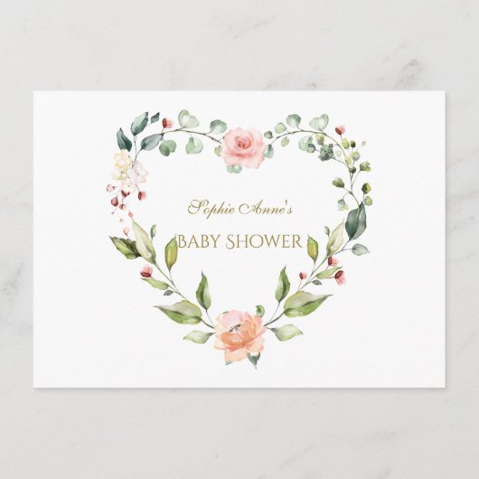 Blütencreme Wasserfarbe Brötchen Begleitkarte (Rückseite)