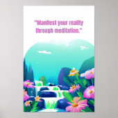 Blütendarstellung durch Meditation Poster (Vorne)