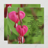 Blutende Herzen, die Einladungen Wedding sind (Vorne/Hinten)