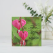 Blutende Herzen, die Einladungen Wedding sind (Stehend Vorderseite)