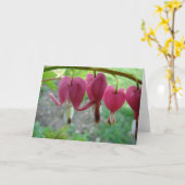 Blutende Herzen Karte (Gelbe Blume)