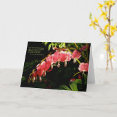 Blutende Herzen Karte (Gelbe Blume)