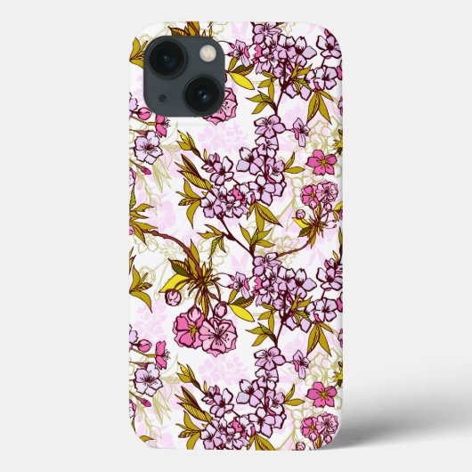 Blutende Kirschblütenmuster  Case-Mate iPhone Hülle (Rückseite)