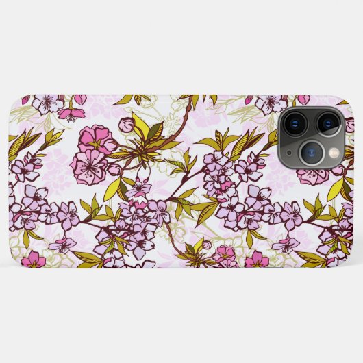 Blutende Kirschblütenmuster Case-Mate iPhone Hülle (Rückseite (Horizontal))