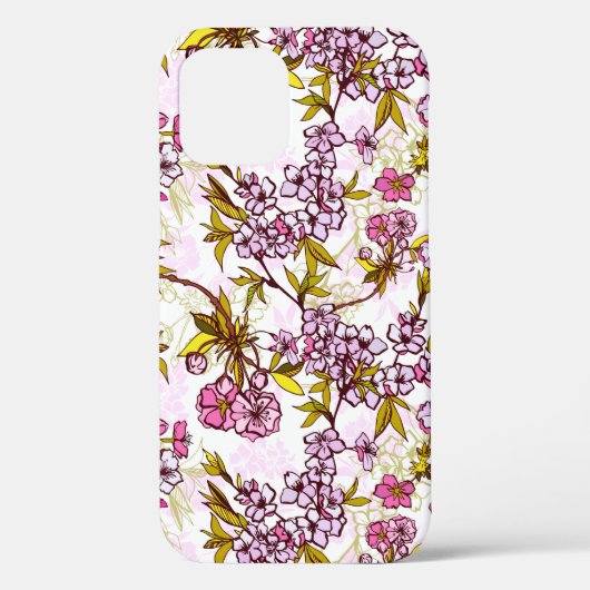 Blutende Kirschblütenmuster Case-Mate iPhone Hülle (Rückseite)