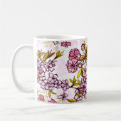 Blutende Kirschblütenmuster Kaffeetasse (Links)