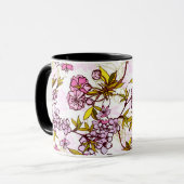 Blutende Kirschblütenmuster Tasse (Vorderseite Links)