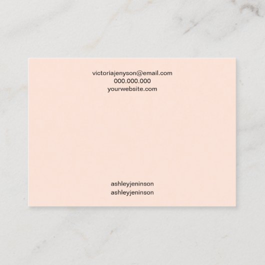 Blütendes, einfaches Logoklappendisplay Visitenkarte (Rückseite)