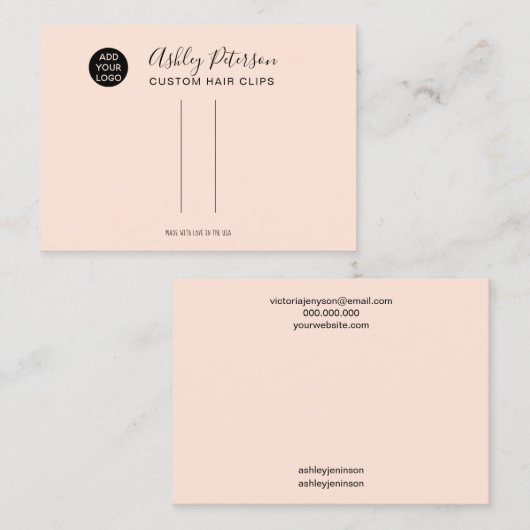 Blütendes, einfaches Logoklappendisplay Visitenkarte (Vorne/Hinten)