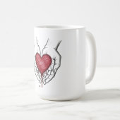 Blutendes Herz Ästhetik Tasse (VorderseiteRechts)
