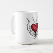 Blutendes Herz Ästhetik Tasse (Vorderseite Links)